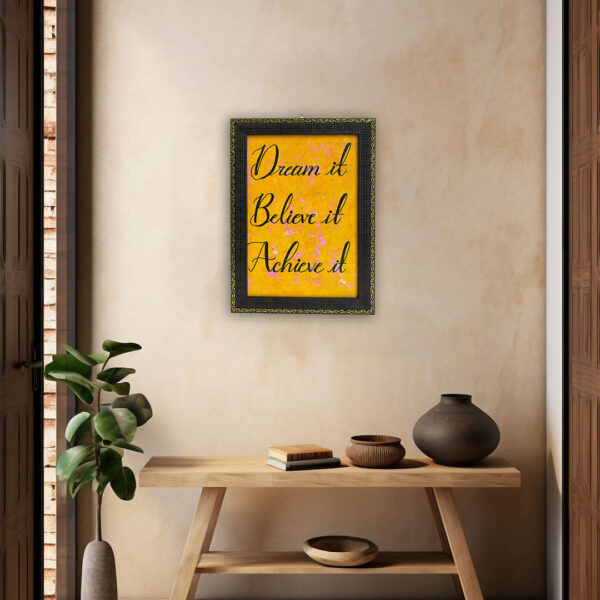 Inspiration Wall Art Frame | Handcrafted MDF Quote Frame for Home & Office – 23.5cm x 33.5cm