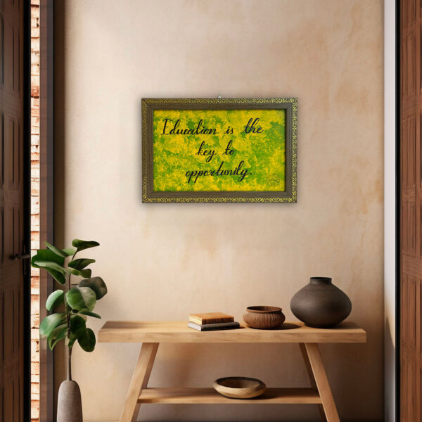 Motivational Wall Frame | Handmade Decor Piece with Quote on MDF Board 33.5cm x 23.5cm