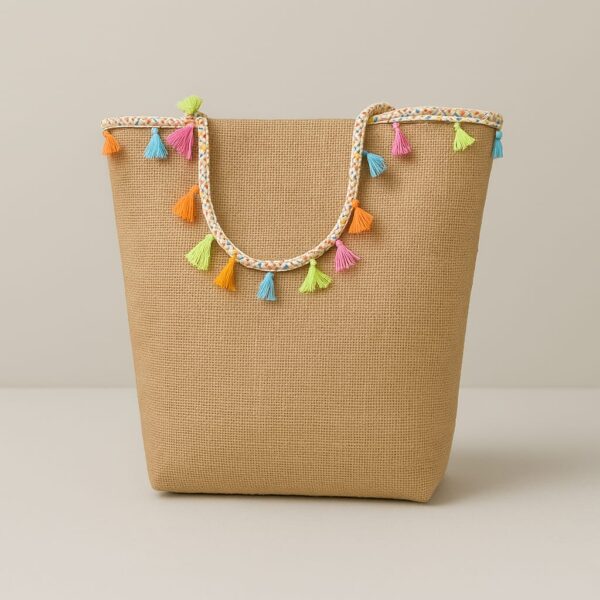 Jute Tote Bag – Eco-Friendly Handmade Bag for Office & Shopping